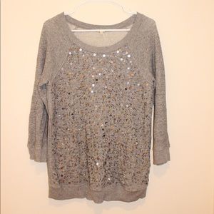 J. Crew Sparkly Grey Sweater